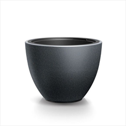 Plast květináč Heos s vkladem 39,5 cm antracit - velkoobchod, dovoz květin, řezané květiny Brno