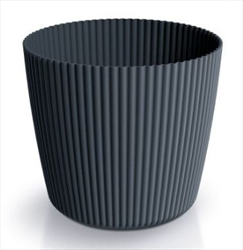 Květináč Milly round 10,9cm antracit - velkoobchod, dovoz květin, řezané květiny Brno
