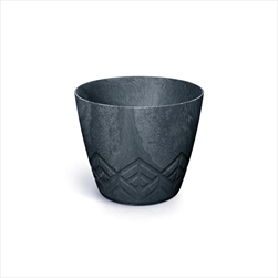 Plast květináč Areco Beton effect 11,9 cm antracit - velkoobchod, dovoz květin, řezané květiny Brno