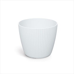 Plast květináč Lamia 17,8cm bílá - velkoobchod, dovoz květin, řezané květiny Brno