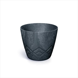 Plast květináč Areco Beton effect 13,8 cm antracit - velkoobchod, dovoz květin, řezané květiny Brno