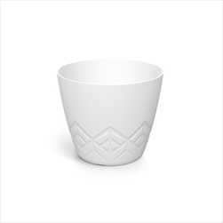 Plast květináč Areco 13,8 cm bílý - velkoobchod, dovoz květin, řezané květiny Brno