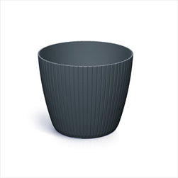 Plast květináč Lamia 11,9cm antracit - velkoobchod, dovoz květin, řezané květiny Brno