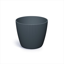 Plast květináč Lamia 15,8cm antracit - velkoobchod, dovoz květin, řezané květiny Brno