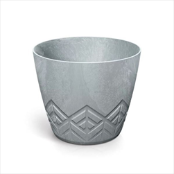 Plast květináč Areco Beton effect 23,8 cm beton - velkoobchod, dovoz květin, řezané květiny Brno