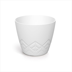 Plast květináč Areco 23,8 cm bílý - velkoobchod, dovoz květin, řezané květiny Brno