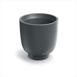 Plast květináč Vivo Round MIdl 40cm granitově šedá - velkoobchod, dovoz květin, řezané květiny Brno