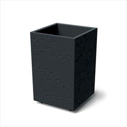 Plast květináč Sierra Square high 38,5 cm černý beton - velkoobchod, dovoz květin, řezané květiny Brno