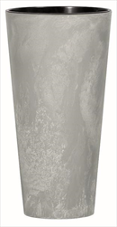 Plast květináč Tubus Slim Beton Effect 15cm šedý - velkoobchod, dovoz květin, řezané květiny Brno