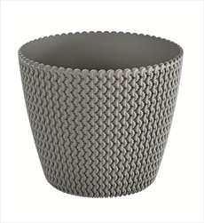 Plast květináč Splofy 15,7cm šedý kámen - velkoobchod, dovoz květin, řezané květiny Brno