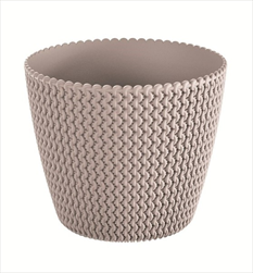 Plast květináč Splofy 15,7cm mokka - velkoobchod, dovoz květin, řezané květiny Brno