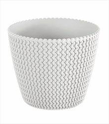 Plast květináč Splofy 15,7cm bílý - velkoobchod, dovoz květin, řezané květiny Brno