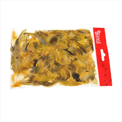 Peří žíhané 10 g žlutá kari  - velkoobchod, dovoz květin, řezané květiny Brno