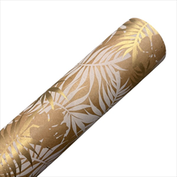 Ob role papír Isla 0,7x50m bílá/zlatá list - velkoobchod, dovoz květin, řezané květiny Brno