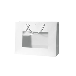 Taška Window 11,5 x 14+6,5 cm white - velkoobchod, dovoz květin, řezané květiny Brno