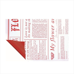 Arch folie 60my/58 x 58 cm Flower journal červená - velkoobchod, dovoz květin, řezané květiny Brno