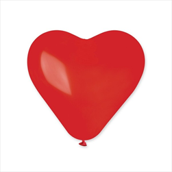 Balónek latex srdce 25 cm červené - velkoobchod, dovoz květin, řezané květiny Brno