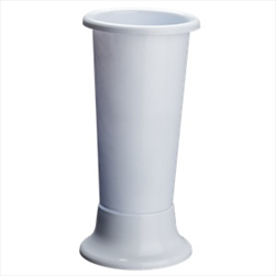 PLAST VÁZA PRŮM.18X45CM BÍLÁ - velkoobchod, dovoz květin, řezané květiny Brno