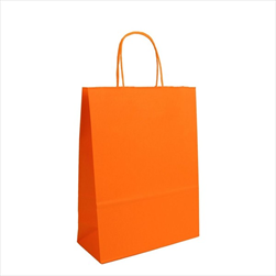 Taška papírová 22x10x29cm oranžová - velkoobchod, dovoz květin, řezané květiny Brno