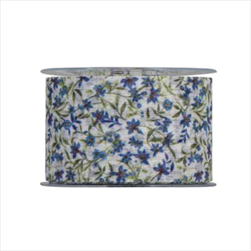 Stuha FIORE-LINO 40 mm/20 m modrý květ - velkoobchod, dovoz květin, řezané květiny Brno