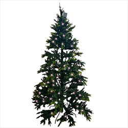 Uk Vánoční stromeček 210 cm + LED řetěz (8 módů - bílé i barevné světlo)) - velkoobchod, dovoz květin, řezané květiny Brno