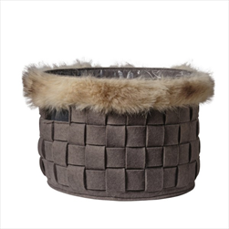 Obal kožešina 34 x 26 cm šedý - velkoobchod, dovoz květin, řezané květiny Brno