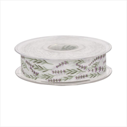 Stuha Lavanda 25 mm/20 m white - velkoobchod, dovoz květin, řezané květiny Brno