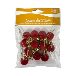 Baňky 12 kusů/2 cm červené - velkoobchod, dovoz květin, řezané květiny Brno