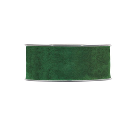 Stuha Double velvet 40 mm/7 m dark green - velkoobchod, dovoz květin, řezané květiny Brno