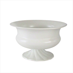 Nádoba kov pr.25/v.15 cm bílá - velkoobchod, dovoz květin, řezané květiny Brno