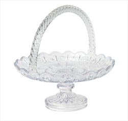 Miska sklo na nožce (etažér) pr.21/v.23cm - velkoobchod, dovoz květin, řezané květiny Brno