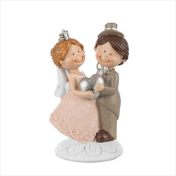 Figurka svatební 6,5 x 6 cm - velkoobchod, dovoz květin, řezané květiny Brno