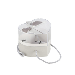 Flower box Srdce 12,5 x 11,5 cm šedý - velkoobchod, dovoz květin, řezané květiny Brno