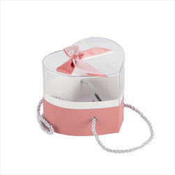 Flower box Srdce 12,5 x 11,5 cm růžový - velkoobchod, dovoz květin, řezané květiny Brno