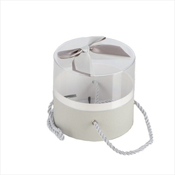 Flower box kulatý 12,5 x 11,5 cm šedý - velkoobchod, dovoz květin, řezané květiny Brno