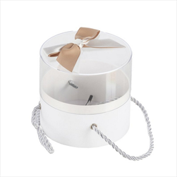 Flower box kulatý 12,5 x 11,5 cm bílý - velkoobchod, dovoz květin, řezané květiny Brno