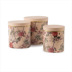 Flower box Flowers design S/3 pr.20/24 v.18/23,5 cm růžový - velkoobchod, dovoz květin, řezané květiny Brno