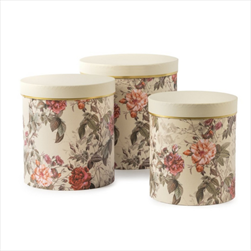 Flower box Flowers design S/3 pr.20/24 v.18/23,5 cm ivory - velkoobchod, dovoz květin, řezané květiny Brno