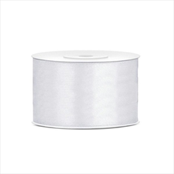 Stuha Light double satén 40 mm/50 m white - velkoobchod, dovoz květin, řezané květiny Brno