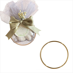 Do kroužek kov pr.6,5cm/12ks zlatý - velkoobchod, dovoz květin, řezané květiny Brno