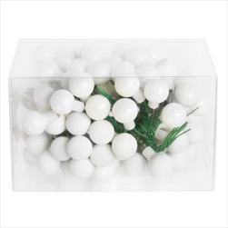 Koule zápich sklo 1,5cm/96ks bílá - velkoobchod, dovoz květin, řezané květiny Brno