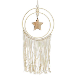 Lapač snů textil vánoční 55cm natural - velkoobchod, dovoz květin, řezané květiny Brno