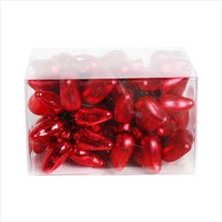 Srdce zápich sklo 48ks/2,2cm červená - velkoobchod, dovoz květin, řezané květiny Brno