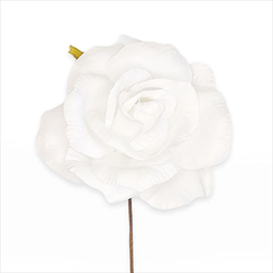 Růže zápich textil 20cm bílá - velkoobchod, dovoz květin, řezané květiny Brno