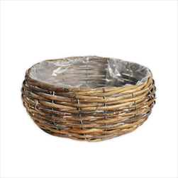 Miska obal proutí pr.19cm natural - velkoobchod, dovoz květin, řezané květiny Brno