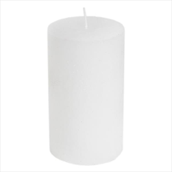 Svíčka válec Rustik 70 x 120 mm bílá sněhová - velkoobchod, dovoz květin, řezané květiny Brno