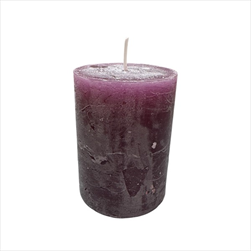 Svíčka válec Rustik 60 x 80 mm vínová - velkoobchod, dovoz květin, řezané květiny Brno