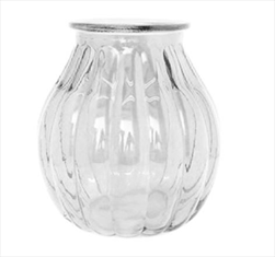 Váza sklo pr.19,5V21,5cm čirá - velkoobchod, dovoz květin, řezané květiny Brno