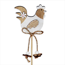 Slepice zápich dřevo 6,5/31cm - velkoobchod, dovoz květin, řezané květiny Brno