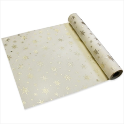 Látka vánoční 36cm/5m krém/platina - velkoobchod, dovoz květin, řezané květiny Brno